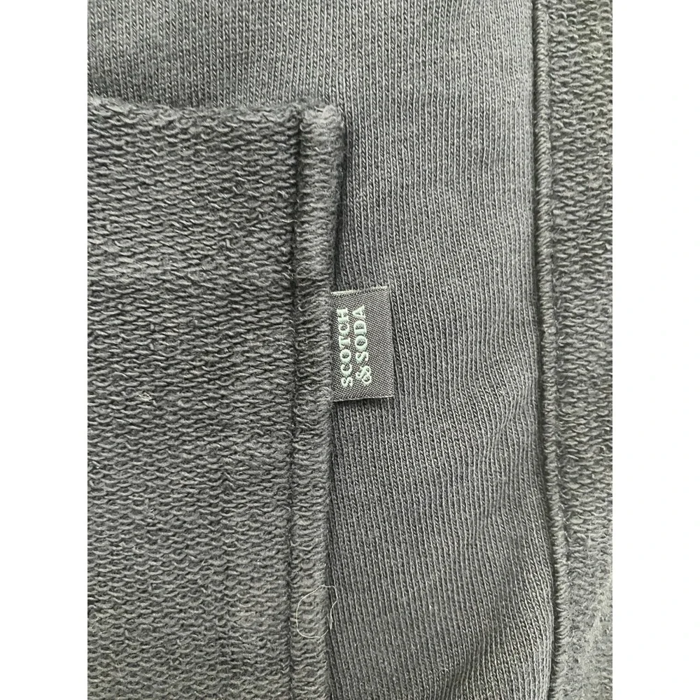 Scotch & Soda Amsterdam Men Navy Blue French Terry Jogger Sweatpants Side Stripe
